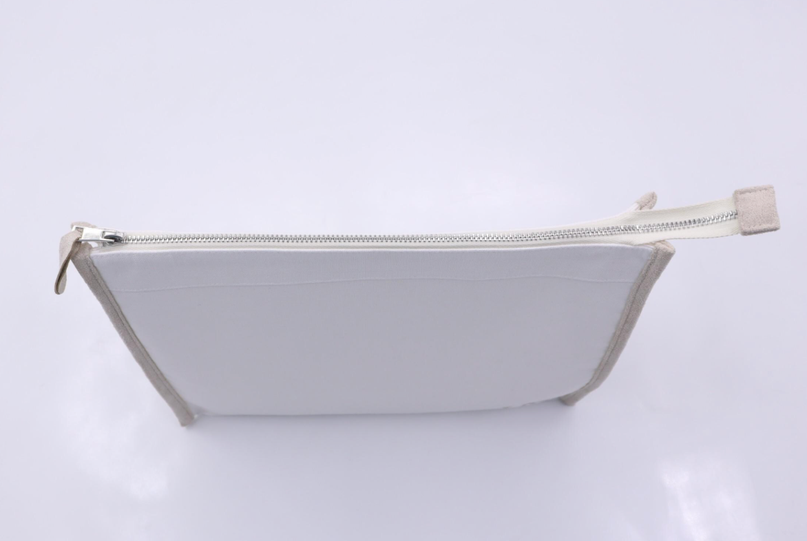 Custom Linen Zipper Clutch – Optional Monogram
