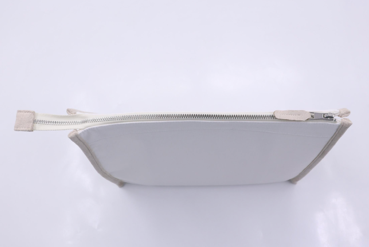 Custom Linen Zipper Clutch – Optional Monogram